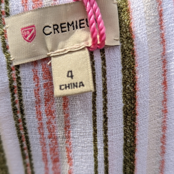 NWT Cremieux Split Back Striped Sleeveless Dress SZ 4 - Picture 11 of 11